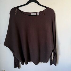 Cyrus Women's Dark Brown Crew Neck Sweater